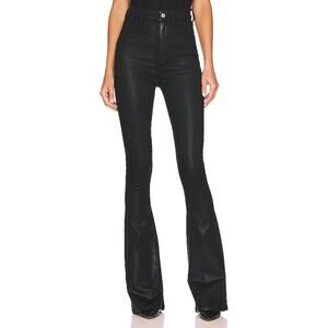 7 For All Mankind Black Ultra High Rise Skinny Boot Cut Denim Jean Size 25